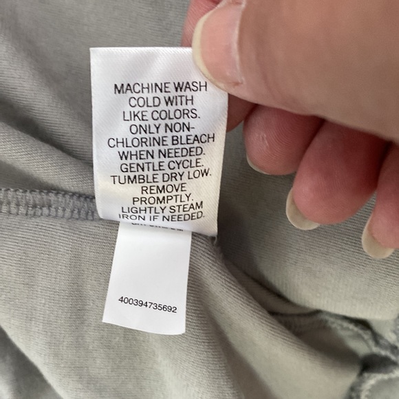 Soft Gray Velour Hoodie with stripes Size M - Picture 8 of 10